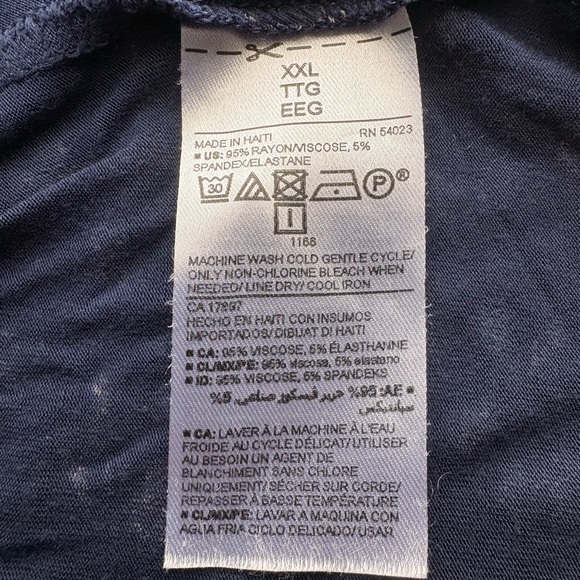 Old Navy Luxe Blue Floral Short Sleeve Top - Picture 6 of 7